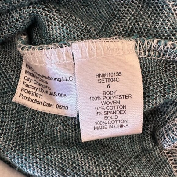 Beautees 2 pc Teal & Black Plaid Skirt & Top Set 8492 - Picture 7 of 8